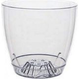 Emek Dekoratif Şeffaf Tabaklı Orkide Saksı 1.6 Lt - 14.3x13.7 cm
