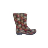 Emek Kadın Krem-Sarı-Pembe Çiçekli 23 Cm Kısa Bahçe Yağmur Çizmesi EMKK809-420