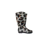 Emek Kadın Siyah-Beyaz Leopar Desenli 35 Cm Uzun Bahçe Yağmur Çizmesi Emkk309-210