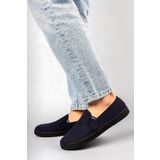 Emek Lacivert - Phantom - Dokuma Slip-on Erkek Ayakkabı