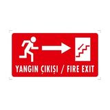 Emek Yangın Çıkışı (Sağda Merdivenler) - Ikaz Levhası - 1 Adet