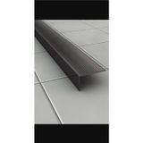 Emek Yapı L Model Metal Merdiven Basamak Profili Çıtası Köşebent Bitim Profil Siyah 4cm*2cm*90cm