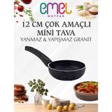 EMEL 12 cm Çok Amaçlı Mini Tava - Mat Siyah