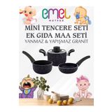 EMEL 12 Cm Mini Tencere Seti (EK GIDA MAMA SETİ)
