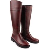 Emel Ayakkabı Modern Rahat Sivri Stiletto Deri Çizme Bordo 13856