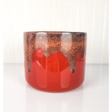 Emel Ceramics Ceres – Işıltı Serisi El Yapımı Seramik Espresso Kupası, Modern Form, Bakır Işıltılı Sır, 240 ml - Kırmızı
