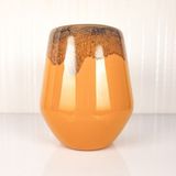 Emel Ceramics Cybeles – Işıltı Serisi El Yapımı Seramik Kupa, Bakır Işıltılı Sır, Latte & Espresso İçin, 320 ml - Hardal