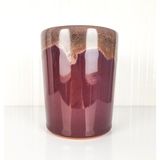 Emel Ceramics Nike – Işıltı Serisi El Yapımı Seramik Kupa, Bakır Işıltılı Sır, Latte & Cappuccino İçin, 300 ml - Mor
