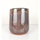 Emel Ceramics Spes – Işıltı Serisi El Yapımı Seramik Kahve Bardağı, Çiçek Detaylı Dip Form, 230 ml - Gri