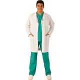 Emel Tekstil Doktor Erkek Yaka Beyaz Önlük Uzun Kol Uzun Boy Uniforma - 38