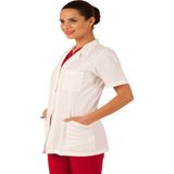 Emel Tekstil Doktor Hemşire Beyaz Kadın Forma Kısa Kollu Önlük - 34