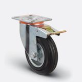 EMES EM01 SPR F 80 Sarhoş, Frenli Lastik Tekerlek 80 mm