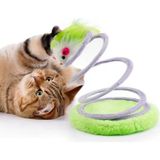 Emey Yaylı Peluş Fare Şekilli Kedi Oyuncağı,fare Etkileşimli Oyuncak, Katlanabilir Yüksek Elastikiye