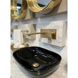 Emfa Aksesuar Ankastre Batarya Antik Gold Duvardan Ankastre Lavabo Mat Gold Pirinç Armatür