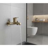 Emfa Aksesuar Antik Eskitme Banyo Bataryası - Mat Gold Banyo Musluğu