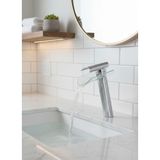 Emfa Aksesuar Modern Krom Lavabo Bataryası - Cam Oluklu Krom Lavabo Bataryası