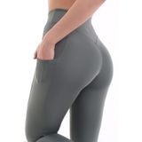 EMFURE Haki Kadın Spor Tayt Çift Cepli Sıkılaştırıcı Toparlayıcı Yüksek Bel Sporcu Taytı Leggings Fitness