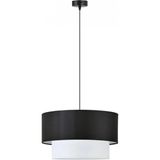 EMG Design Kumaş Başlık Modern Siyah Beyaz Pasta Avize - Siyah - Beyaz