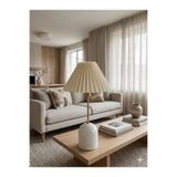 Emg DesiGn Kumaş Başlıklı Beyaz huni modern Vintage Bohem abajur Gece lambası ve yatak odası Salon