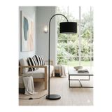 Emg DesiGn Modern Ark Lambader Siyah Metal Dekoratif Şık Salon Oturma Odası Lambası