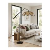 Emg DesiGn Rattan Çiçek Başlık Denge Lambader Salon Yatak Odası Çocuk Odası Rustik Bohem