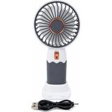 Emg Hello Summer Mini USB Şarjlı El Fanı Taşınabilir Masaüstü Fan Sessiz Çalışma 1200 Mah Beyaz Gri