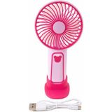 Emg Mini USB Şarjlı El Fanı 3 Kademeli Taşınabilir Masaüstü Fan Sessiz Çalışma 1200 Mah Pembe