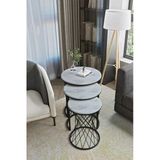 Emga Home Zenith Zigon Sehpa - Beyaz Mermer