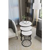EMGA HOME Zenith Zigon Sehpa - Beyaz