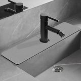 Emici Lavabo Kenar Matı Kaymaz Mutfak Tezgah Matı Musluk Damlama Tutucu Lavabo Sıçrama Koruyucu Banyo ve Sünger Tutucu Mat Su Geçirmez ve Dayanıklı Banyo Matı Kaymaz Tezgah Mat