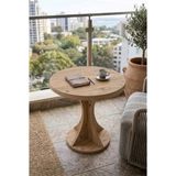 Emideco Balkon Kahve Masası , Çok Amaçlı Sehpa , Tulip Yuvarlak Balkon Sehpası , Atlantik Çam Tabla - 60