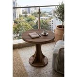 Emideco Balkon Kahve Masası , Çok Amaçlı Sehpa , Tulip Yuvarlak Balkon Sehpası , Barok Tabla - 60