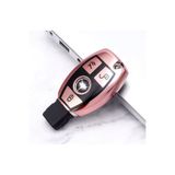 emii auto spare parts Mercedes Benz A B C E GL S GLA AMG W204 W205 W212 Uyumlu Anahtar Kılıfı Pembe 3 Tuşlu Model