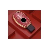 emii auto spare parts Mercedes E G Sınıfı Gla Cla Glk Glc W204 W463 W176 W251 W205 Amg Uyumlu Anahtar Kılıfı Kırmızı 3 Tuş
