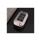 emii auto spare parts PEUGEOT CiTROEN ANAHTAR KILIFI SUSTALI MODEL ORTA TUŞ IŞIK SİMGELİ FÜME GRAY