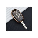 emii auto spare parts RENAULT CLİO DACİA DUSTER LOGAN SANDERO STEPWAY ANAHTAR KILIFI SİYAH/GOLD