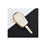 emii auto spare parts Renault Clio Dacia Sandero Stepway Logan Duster Dokker Stepway SS2 ANAHTAR KILIFI 3 TUŞ BEYAZ/GOLD