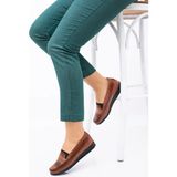 Emil Shoes Kadın Bordo Tam Ortopedik Topuk Destekli Babet Anne Ayakkabısı - Kahve