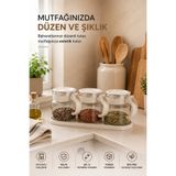EMİLA HOME EmilaHome Lily Cam Baharatlık 3'lü Set Bej