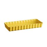 Emile Henry 906034 Dikdörtgen 36.5x15 cm Mat Sarı Tart Börek Fırın Kabı