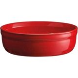 Emile Henry Creme Brulee Seramik Yuvarlak Fırın Kabı - Kırmızı - Bordo - Standart