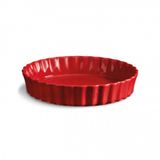 Emile Henry EH346028 Yuvarlak 28 cm Kırmızı Burgundy Tart Börek Flan Kabı
