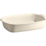 Emile Henry Ekru Seramik Dikdörtgen Fırın Kabı 36X23 cm - Standart