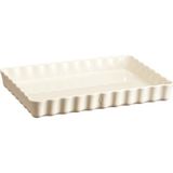 Emile Henry Ekru Seramik Dikdörtgen Tart Börek Fırın Kabı 33X24 cm - Standart