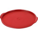 Emile Henry Kırmızı Burgundy Seramik Yuvarlak Pizza Fırın Kabı 40 cm - Kırmızı - Bordo - Standart