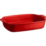 Emile Henry Kırmızı Seramik Dikdörtgen Fırın Kabı 42 cm - Kırmızı - Bordo - Standart