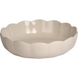 Emile Henry Madeleine 27 cm Ekru Yuvarlak Fırın Kabı