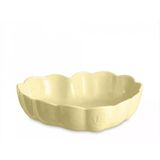 Emile Henry Madeleine Fırın Kabı Kalp 6,5 x 24,5 x 26,5 cm Tereyağı Sarısı / Vanille - 26 cm