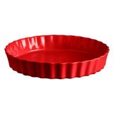 Emile Henry Tart-Börek Fırın Kabı Yuvarlak 32 cm Kırmızı/Burgundy