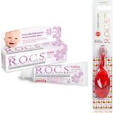 Emilio Pucci Rocs Floridsiz 0-3 Yaş Kırmızı Bebek Diş Fırçası ve 35 ml Bebek Diş Macunu